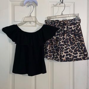 Cute Leopard Short Set